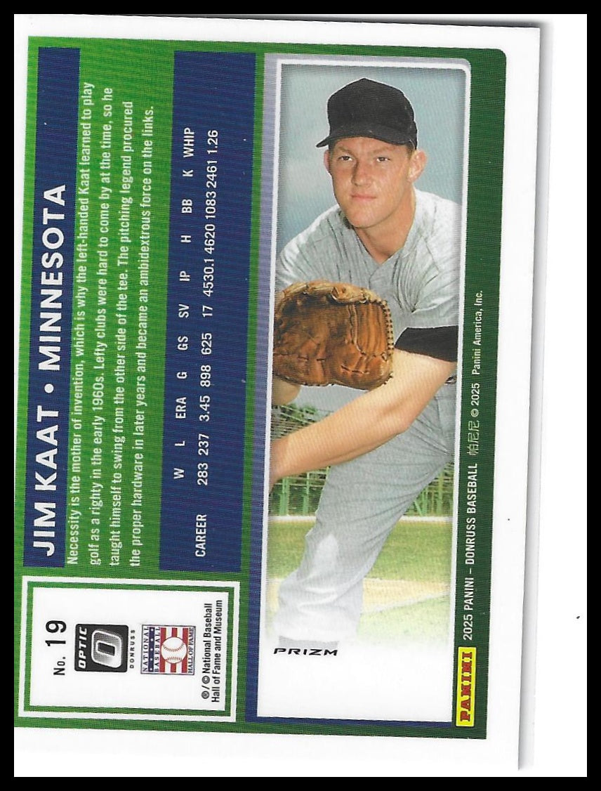 2025 Donruss #19 Jim Kaat Optic Blue Velocity