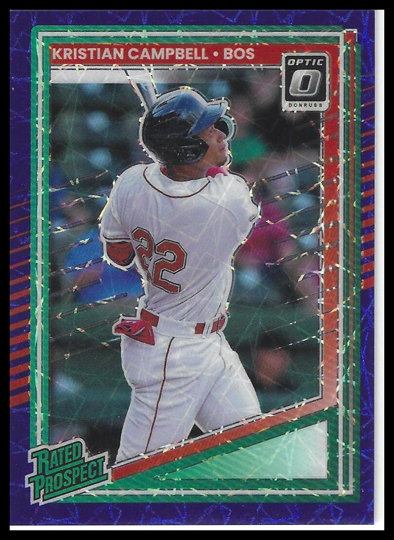 2025 Donruss #151 Kristian Campbell Optic Blue Velocity