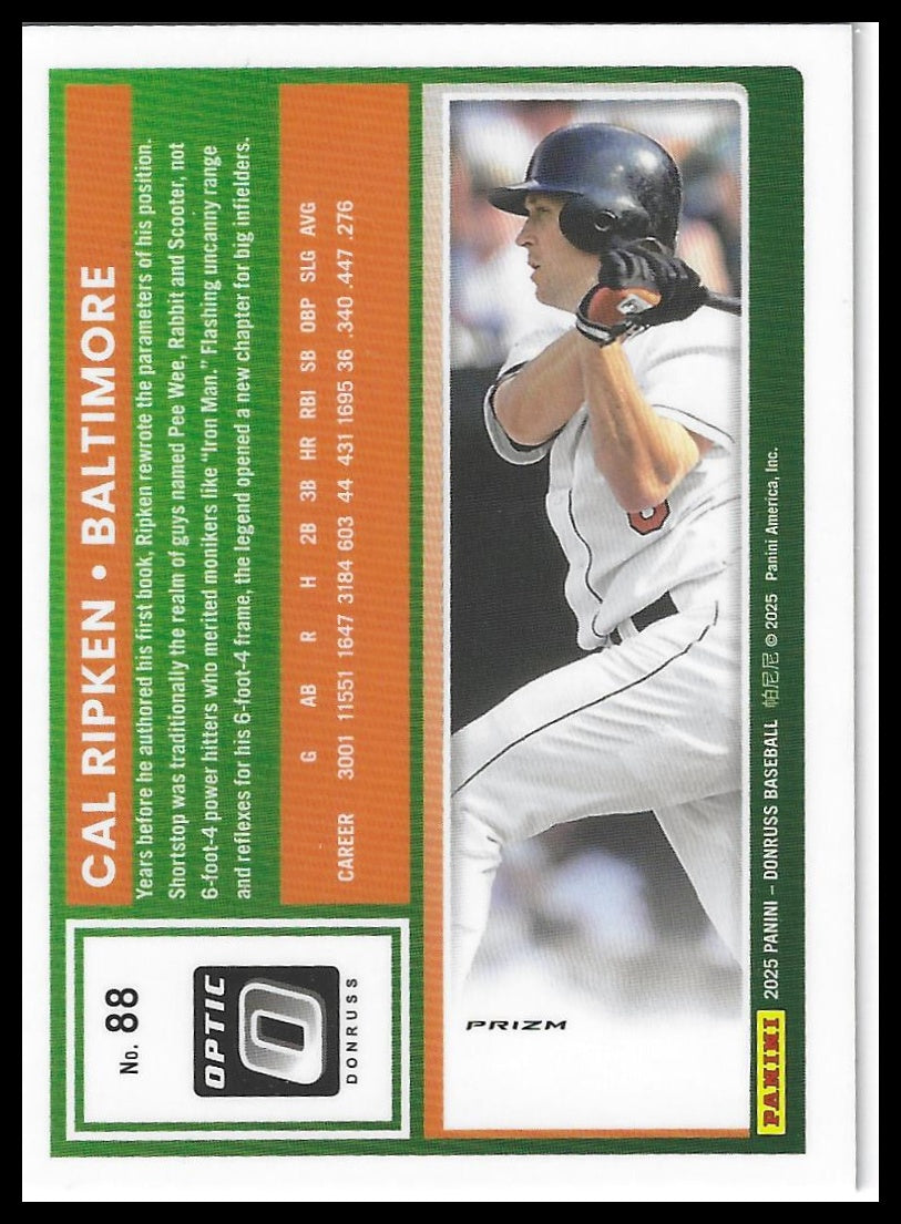 2025 Donruss #88 Cal Ripken Optic Blue Velocity