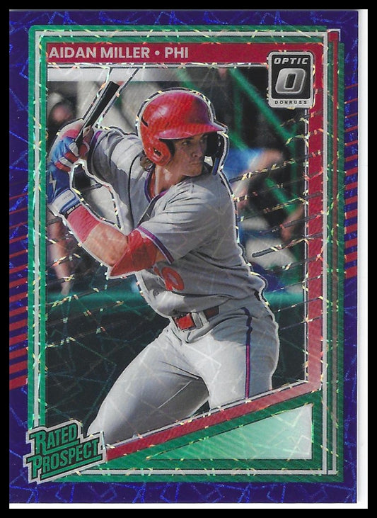 2025 Donruss #141 Aidan Miller Optic Blue Velocity