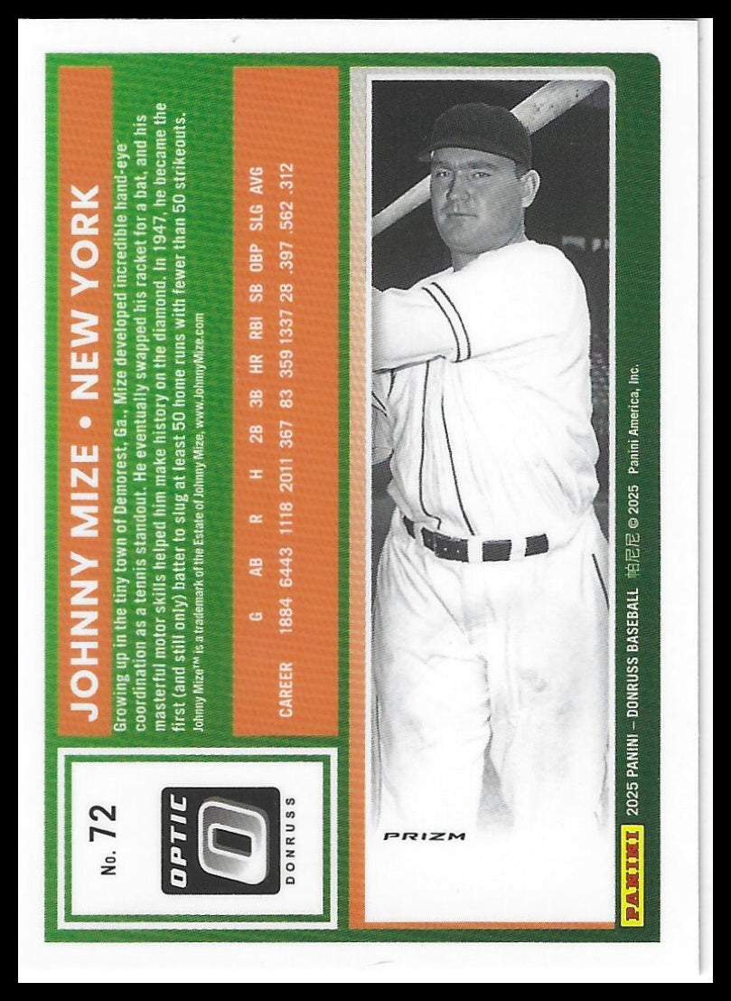2025 Donruss #72 Johnny Mize Laser