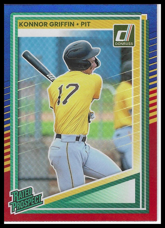 2025 Donruss #123 Konnor Griffin Red and Blue