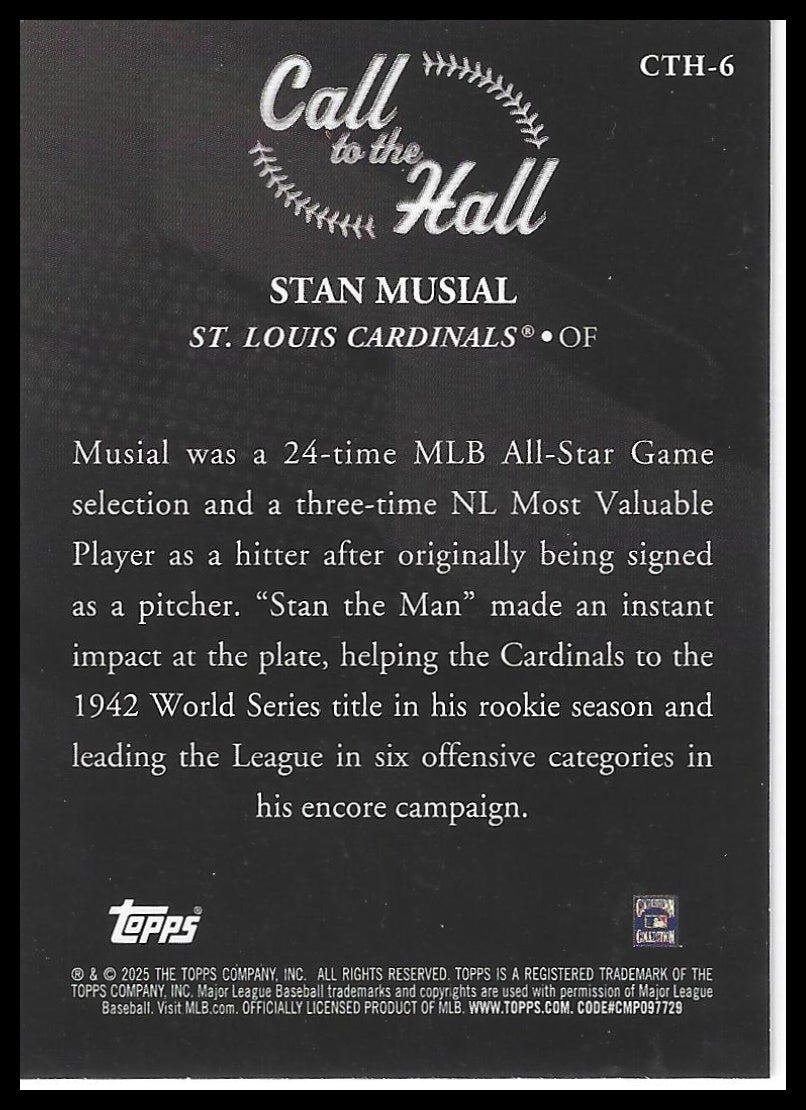 2025 Topps #CTH-6 Stan Musial Call to the Hall