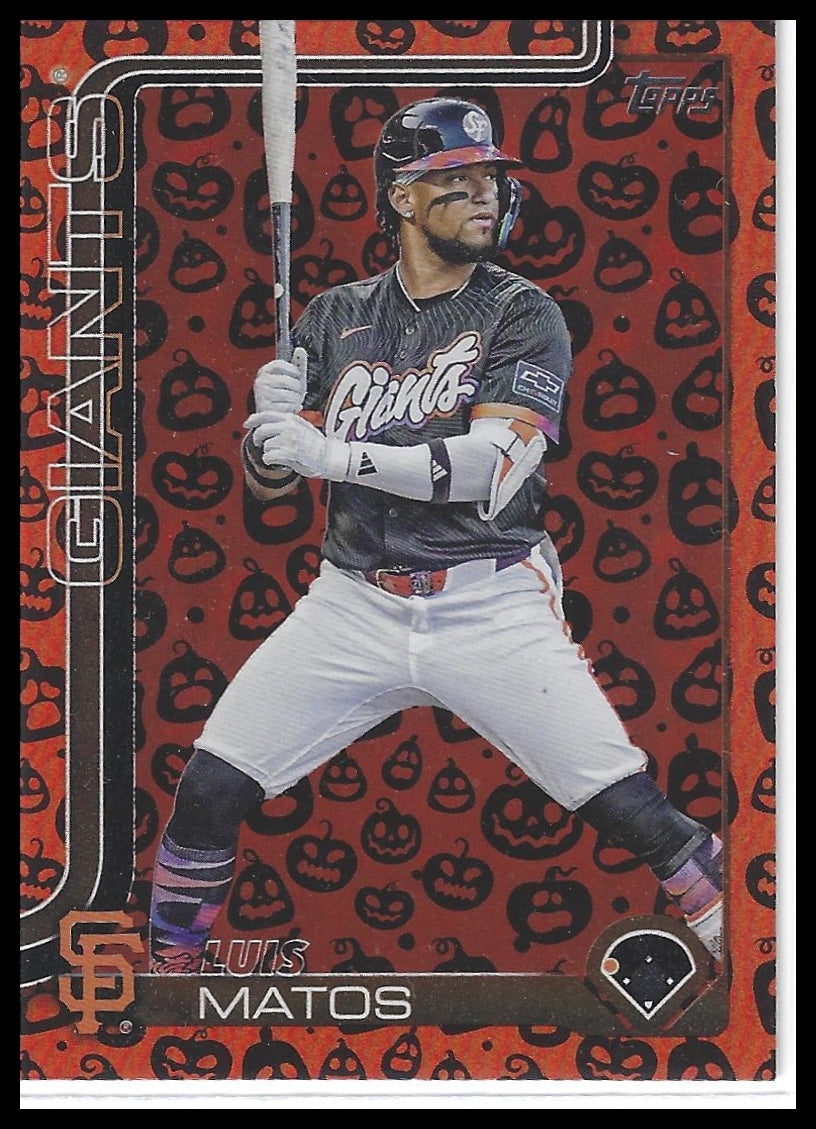 2025 Topps Update #US29 Luis Matos Holiday Jack O’Lanterns