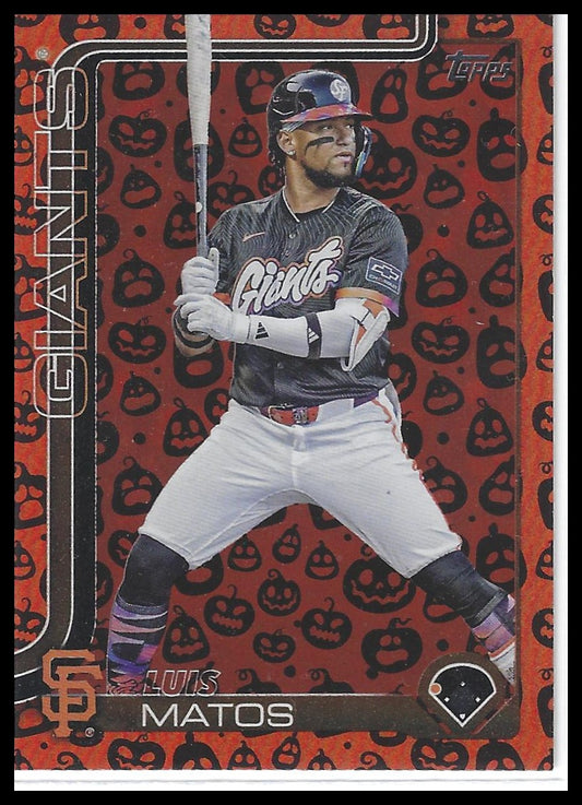 2025 Topps Update #US29 Luis Matos Holiday Jack O’Lanterns