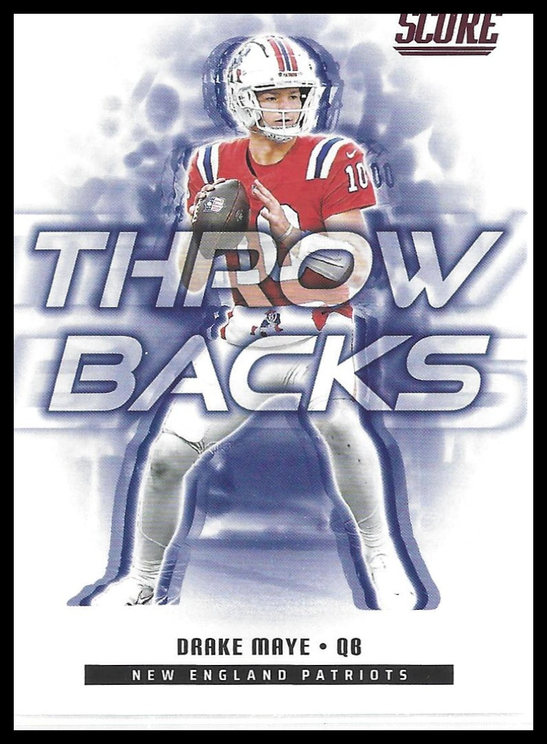 2025 Score #3 Drake Maye Throwbacks Red