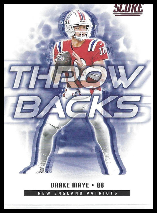 2025 Score #3 Drake Maye Throwbacks Red