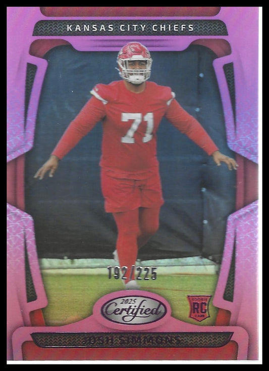 2025 Panini Certified #166 Josh Simmons Mirror Pink #/225