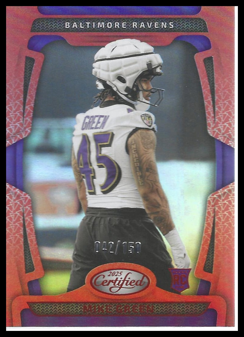 2025 Panini Certified #131 Mike Green Mirror Orange #/150