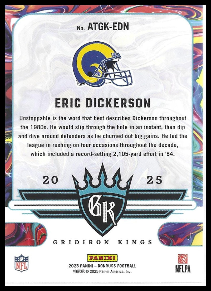 2025 Donruss #ATGK-EDN Eric Dickerson All-Time Gridiron Kings