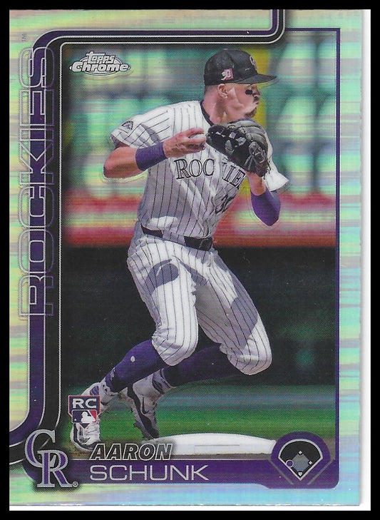 2025 Topps Chrome #238 Aaron Schunk Refractors