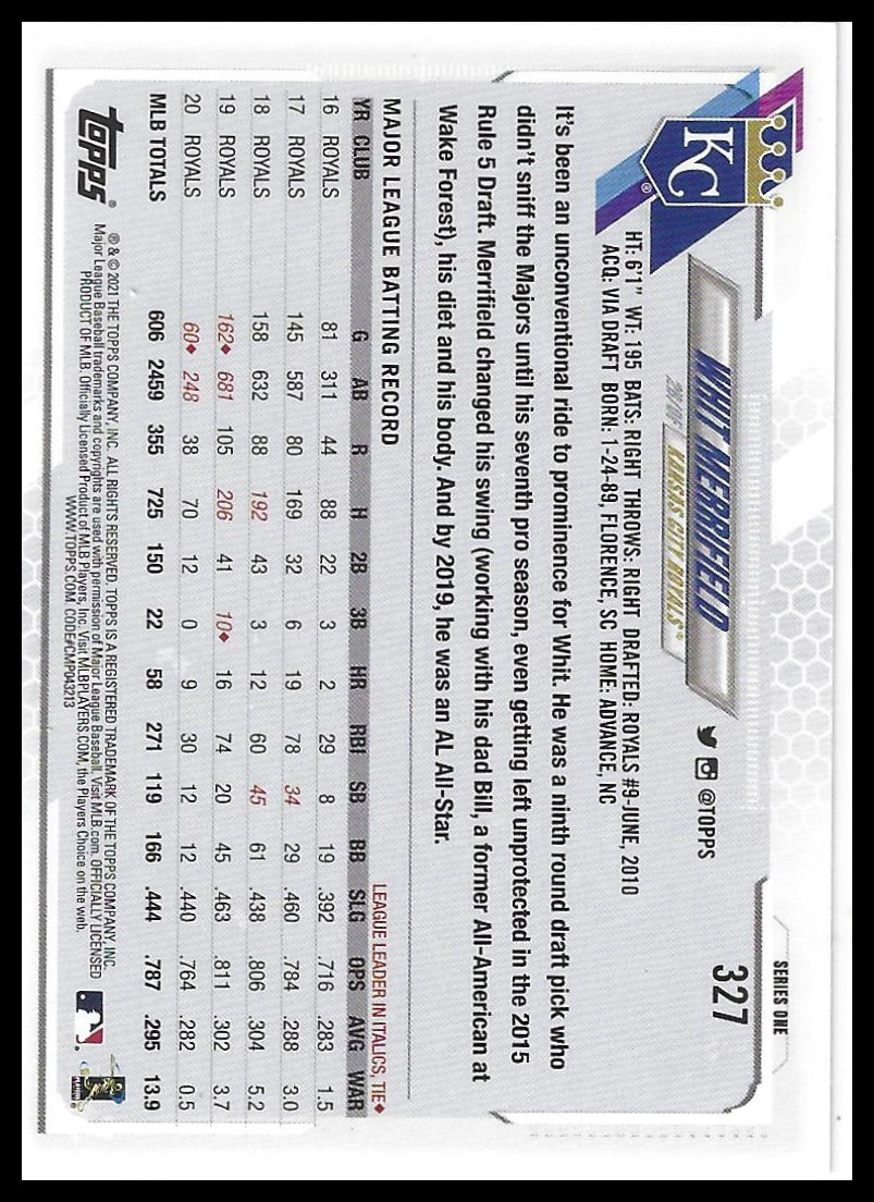 2021 Topps Chrome #107 Whit Merrifield Refractor