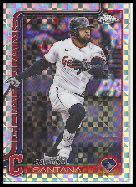 2025 Topps Chrome Update #USC11 Carlos Santana X-Fractors