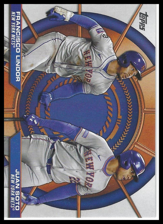 2025 Topps #DD-3 Juan Soto / Francisco Lindor Dynamic Duos