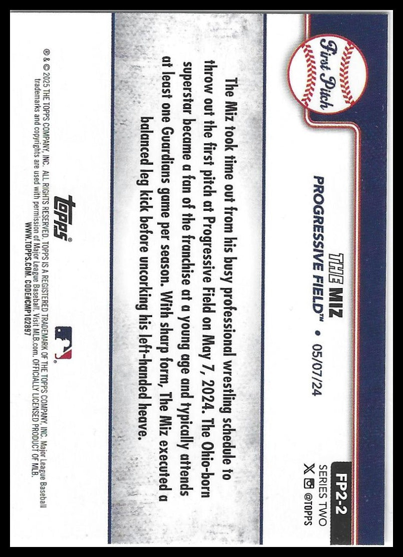 2025 Topps #FP2-2 The Miz First Pitch (Series Two)