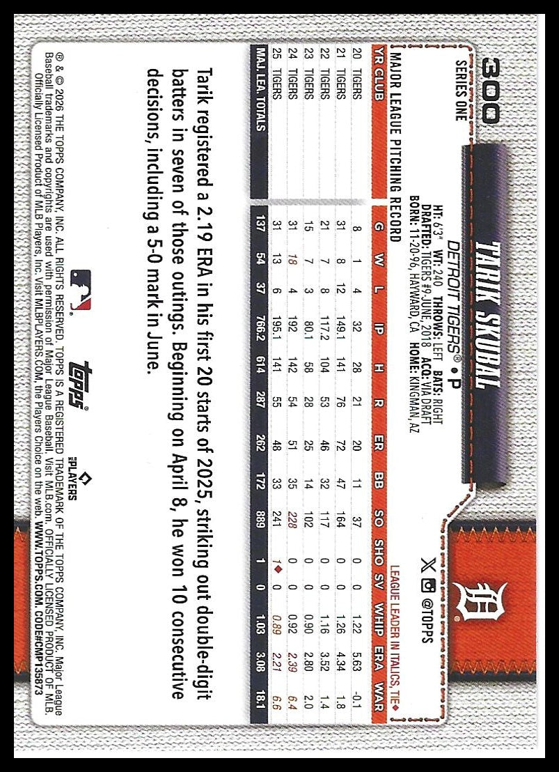 2026 Topps #300 Tarik Skubal Holiday