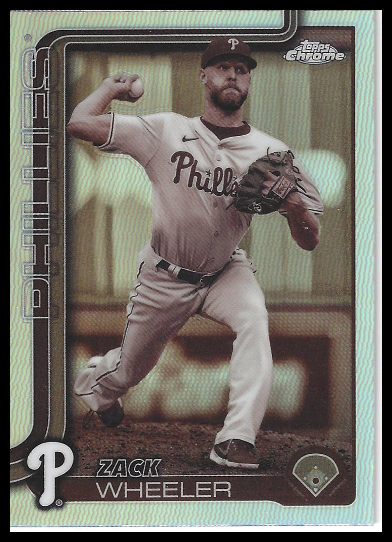 2025 Topps Chrome #189 Zack Wheeler Sepia Refractors