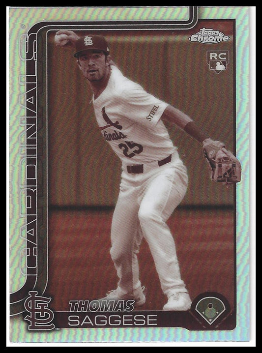 2025 Topps Chrome #87 Thomas Saggese Sepia Refractors