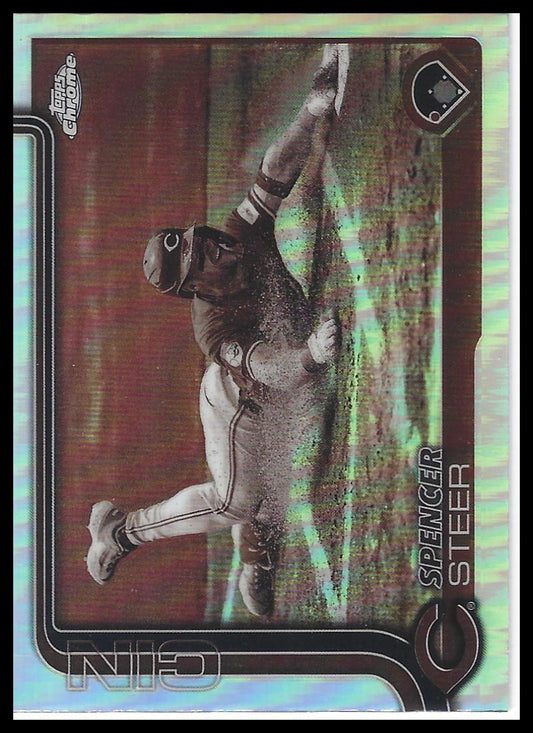 2025 Topps Chrome #174 Spencer Steer Sepia Refractors