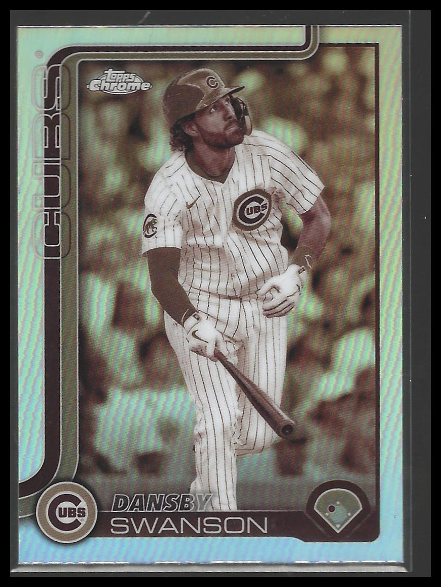 2025 Topps Chrome #215 Dansby Swanson Sepia Refractors