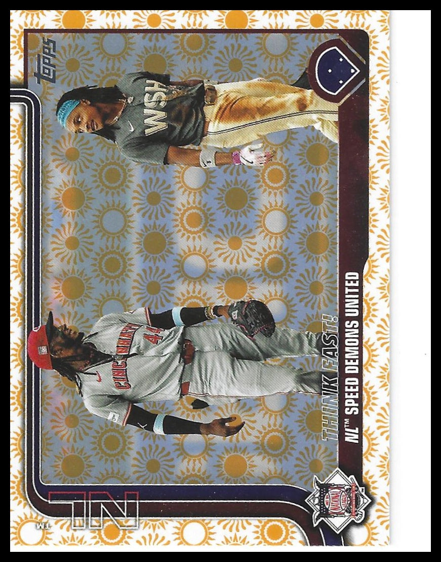 2025 Topps #639 Think Fast! NL Speed Demons United Holiday
