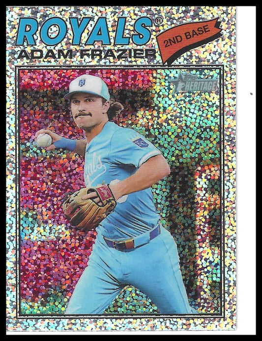 2026 Topps Heritage #262 Adam Frazier Chrome Silver Sparkle Refractor