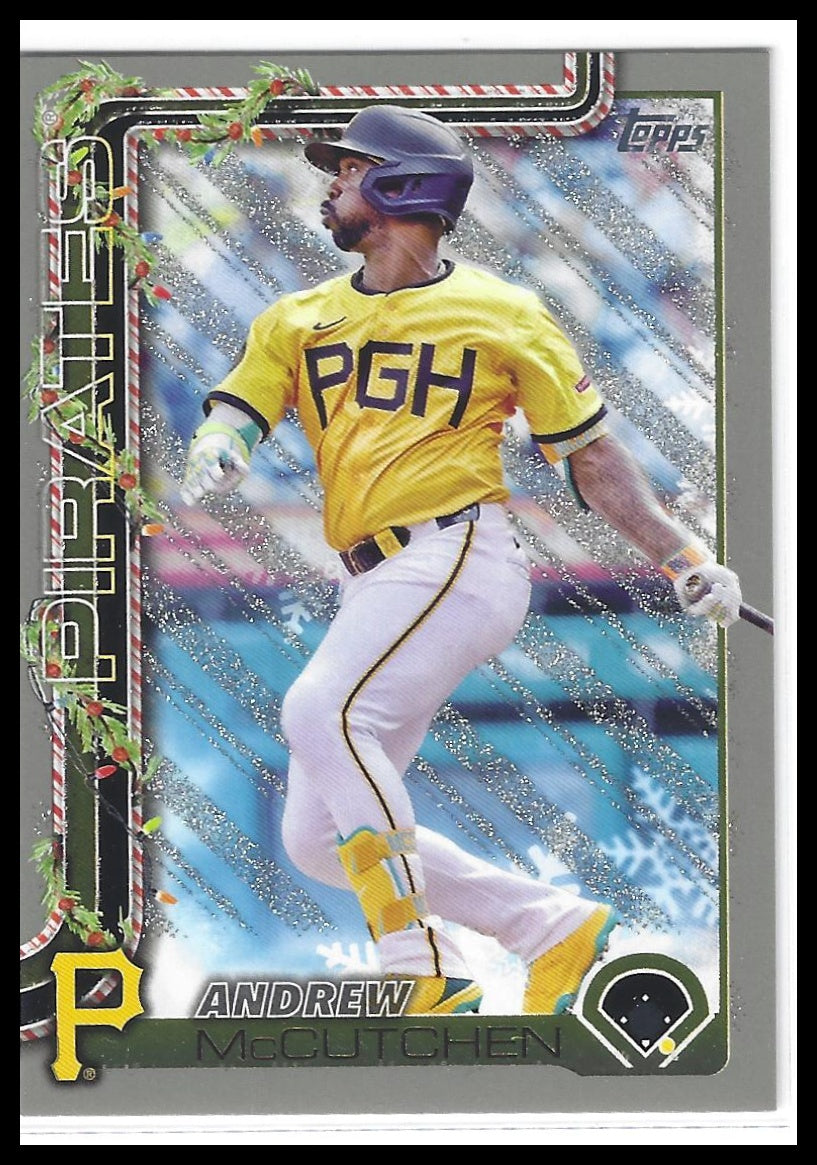 2025 Topps Holiday #H79 Andrew McCutchen Silver Glitter Holiday