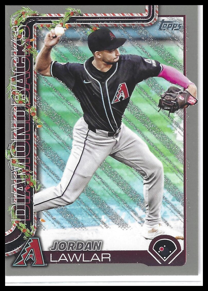 2025 Topps Holiday #H141 Jordan Lawlar Silver Glitter Holiday