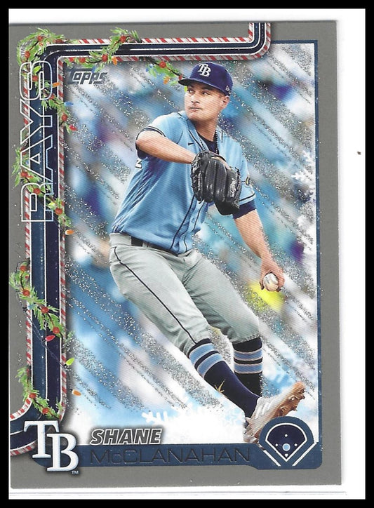 2025 Topps Holiday #H28 Shane McClanahan Silver Glitter Holiday