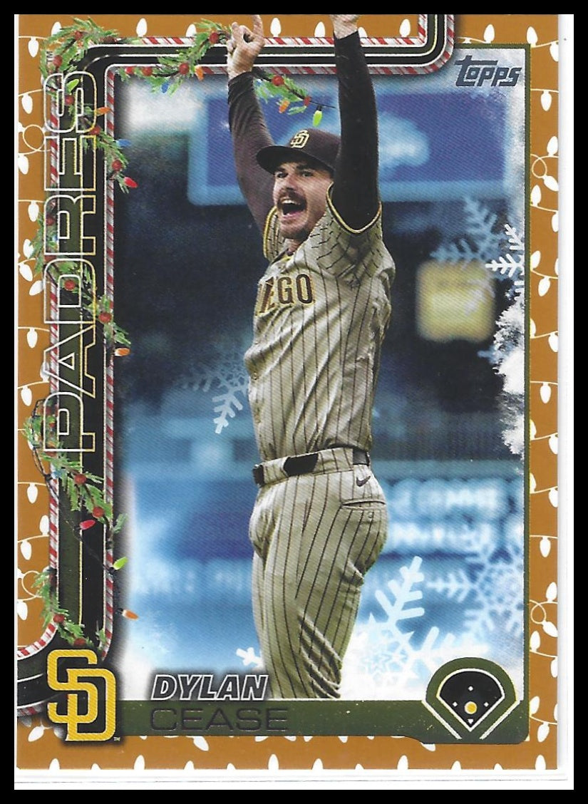 2025 Topps Holiday #H77 Dylan Cease Gold Holiday Lights