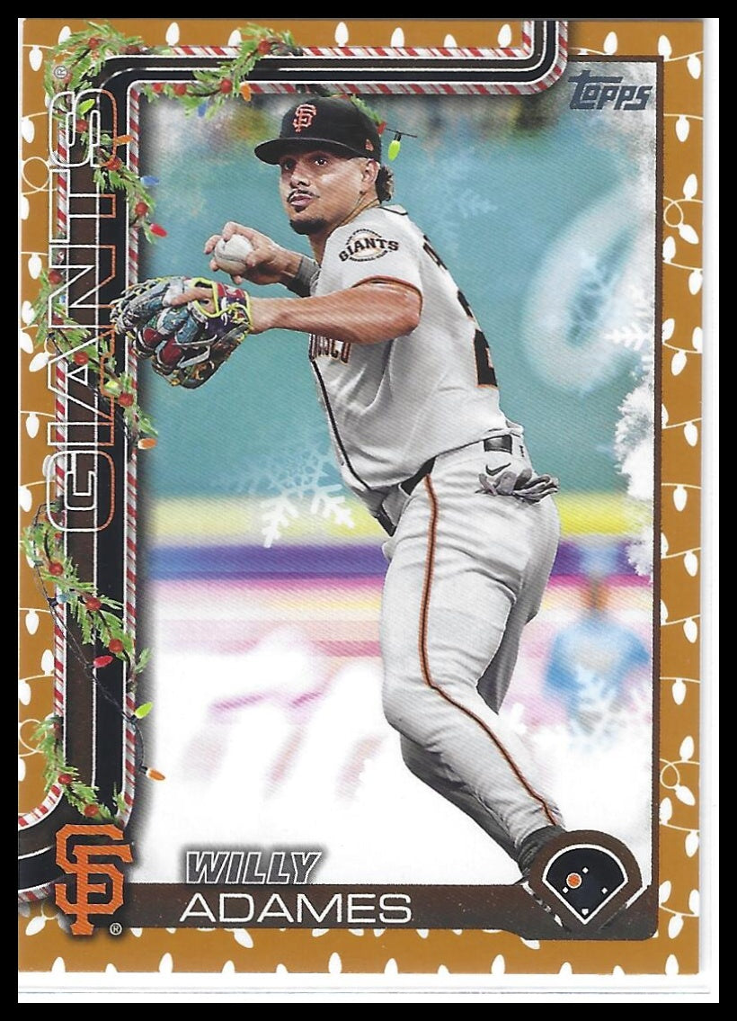2025 Topps Holiday #H110 Willy Adames Gold Holiday Lights