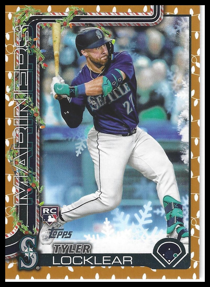 2025 Topps Holiday #H165 Tyler Locklear Gold Holiday Lights