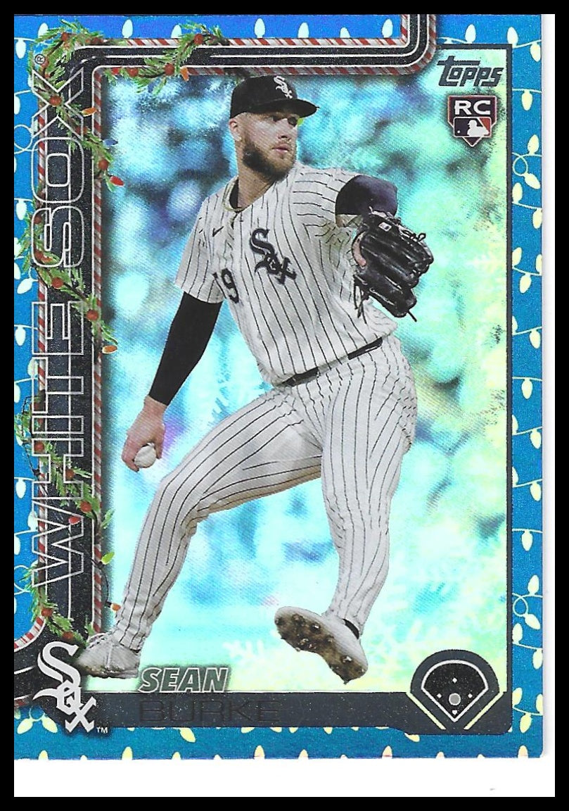 2025 Topps Holiday #H106 Sean Burke Blue Metallic Holiday Lights