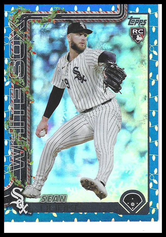 2025 Topps Holiday #H106 Sean Burke Blue Metallic Holiday Lights