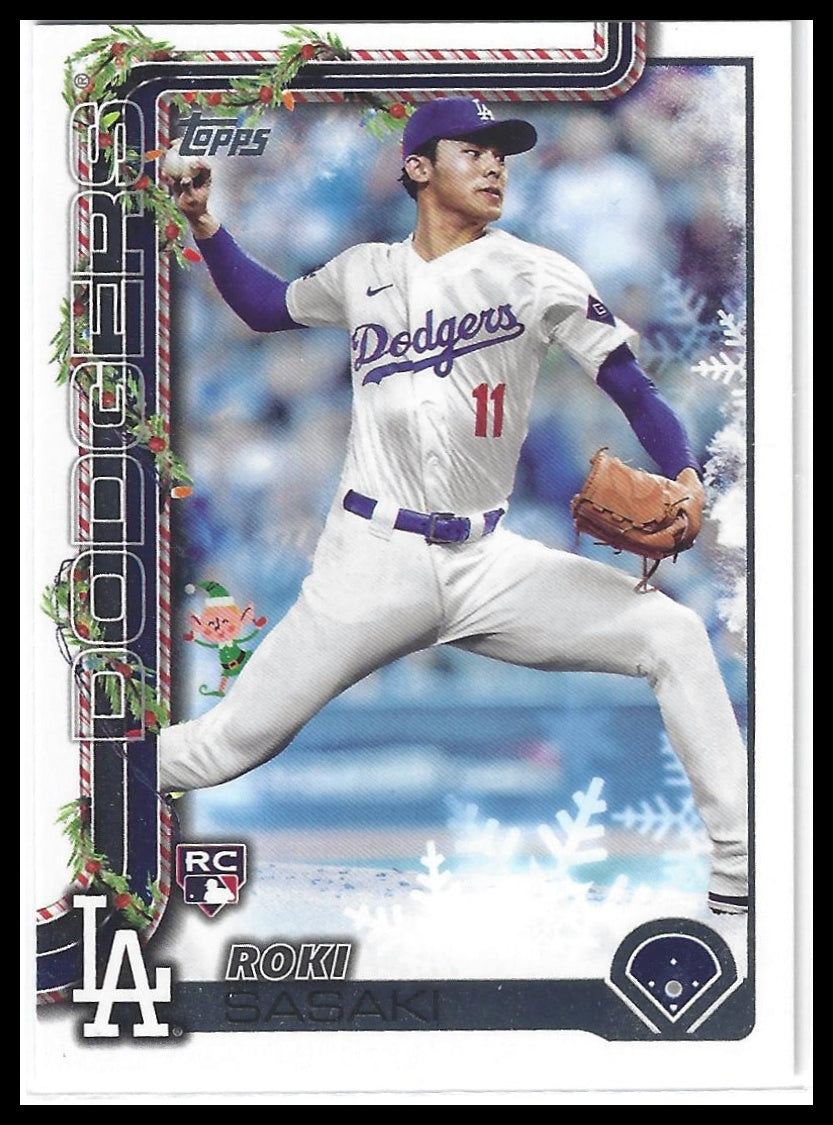 2025 Topps Holiday #HE-25 Roki Sasaki Hidden Elf