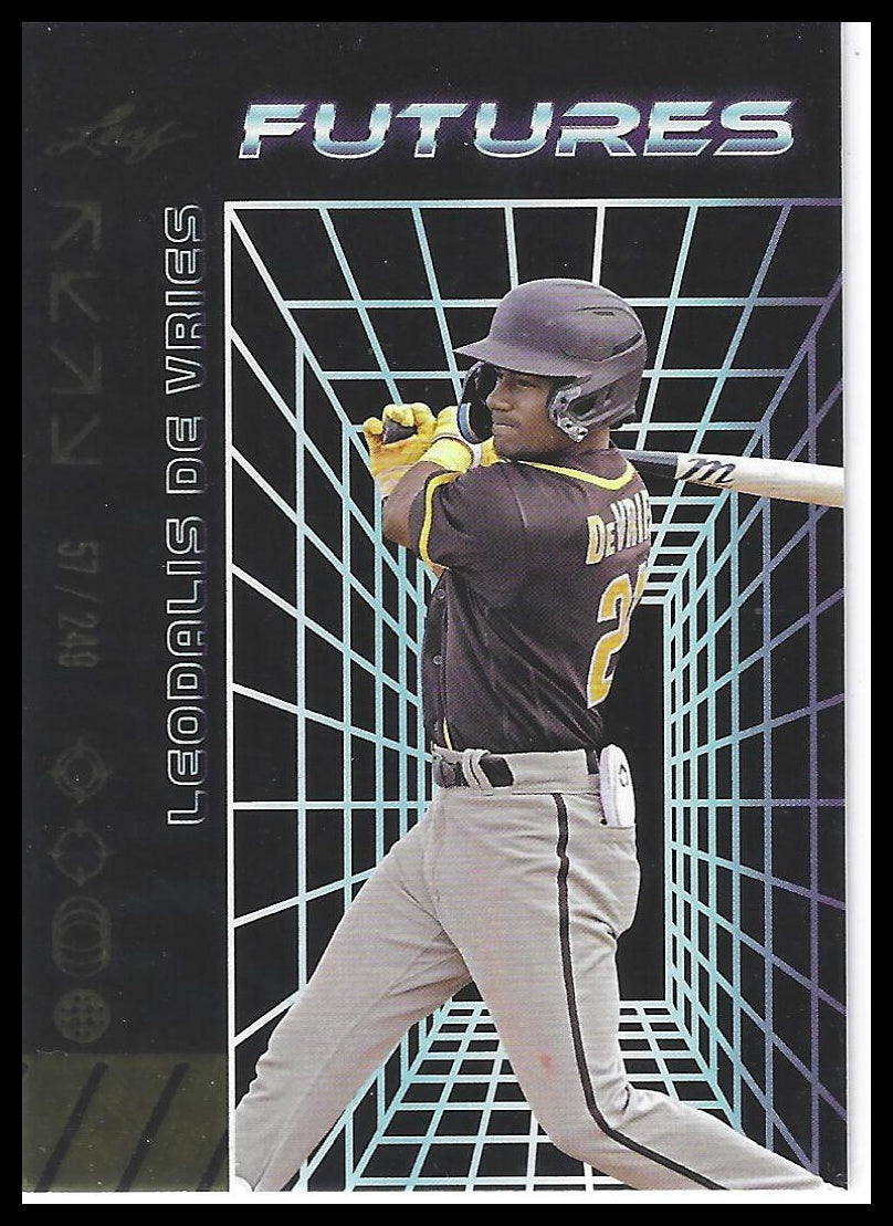 2024 Leaf Futures #131 Leodalis De Vries Gold #/249