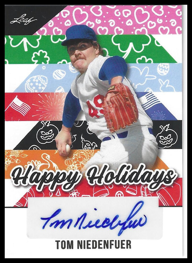 2025 Leaf Holiday Autographs #BA-TN1 Tom Niedenfuer