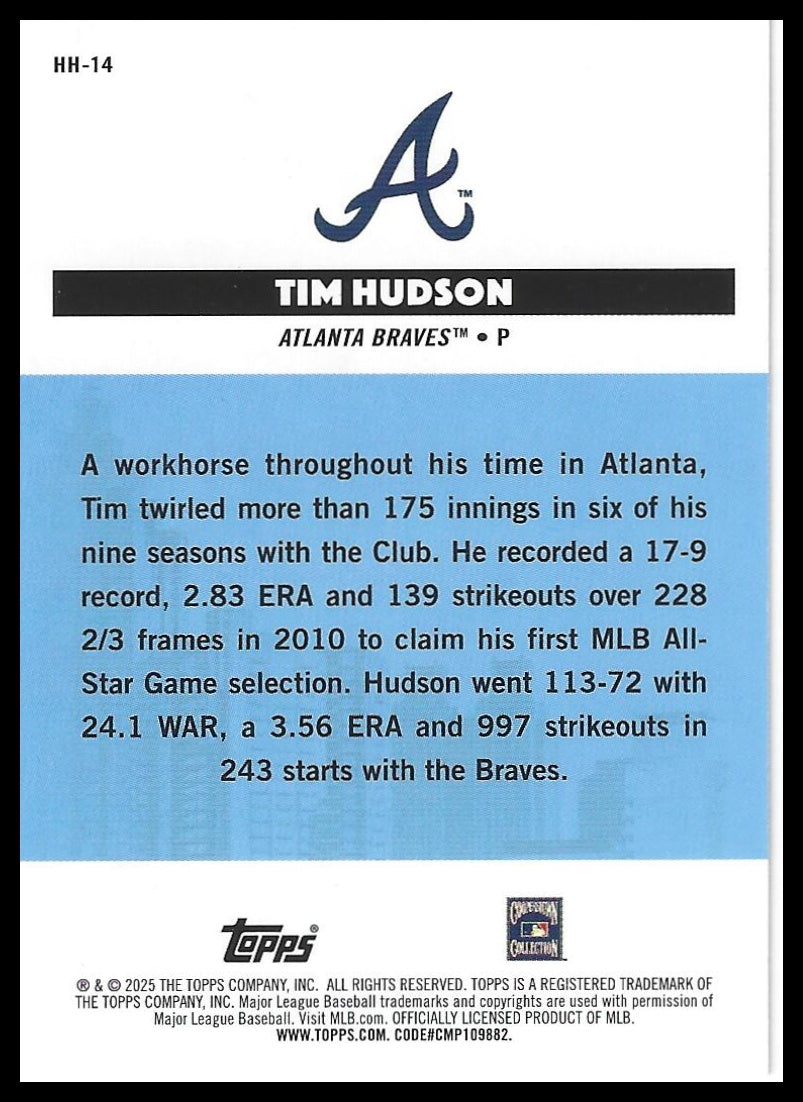 2025 Topps All-Star Game #HH-14 Tim Hudson Homegrown Heroes