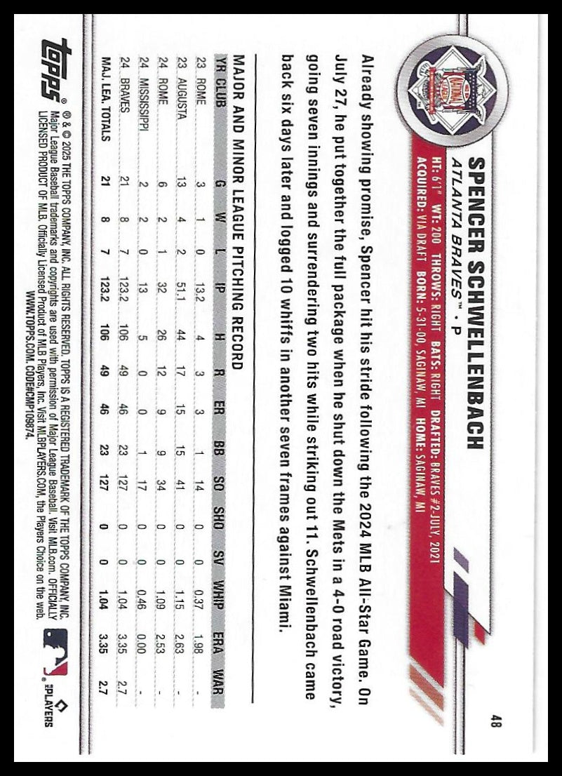2025 Topps All-Star Game #48 Spencer Schwellenbach