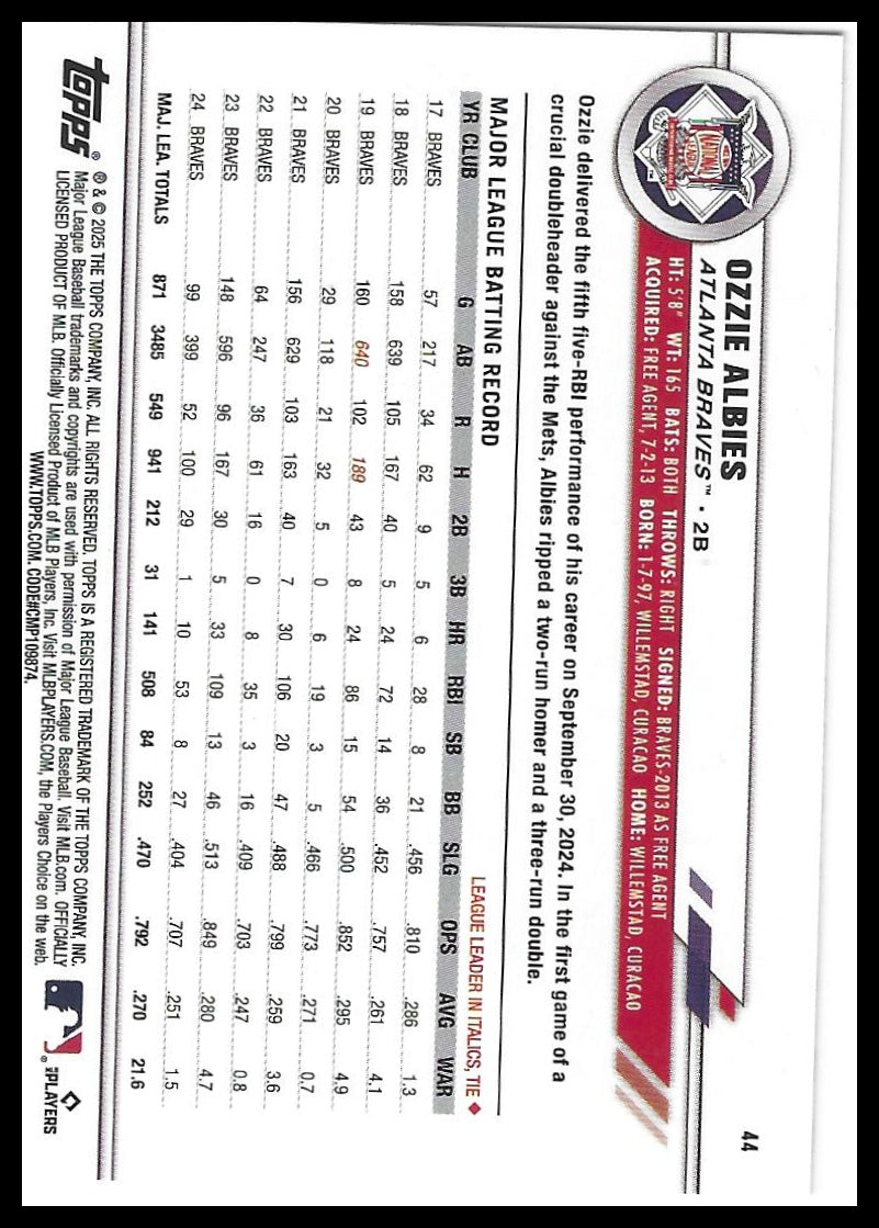 2025 Topps All-Star Game #44 Ozzie Albies