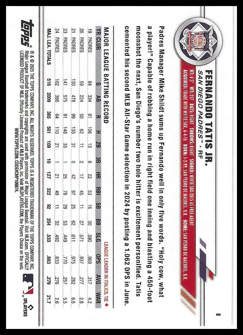 2025 Topps All-Star Game #8 Fernando Tatis Jr.
