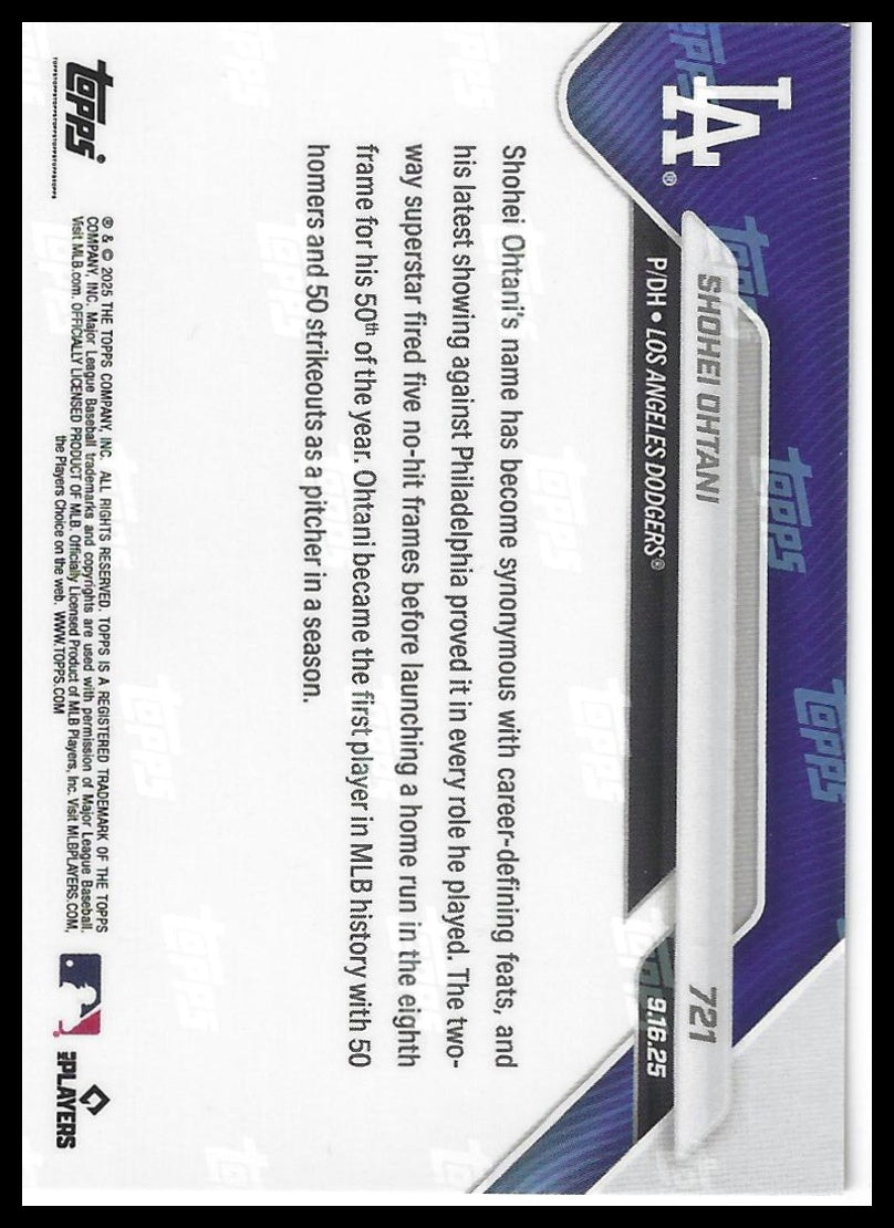2025 Topps Now #721 Shohei Ohtani
