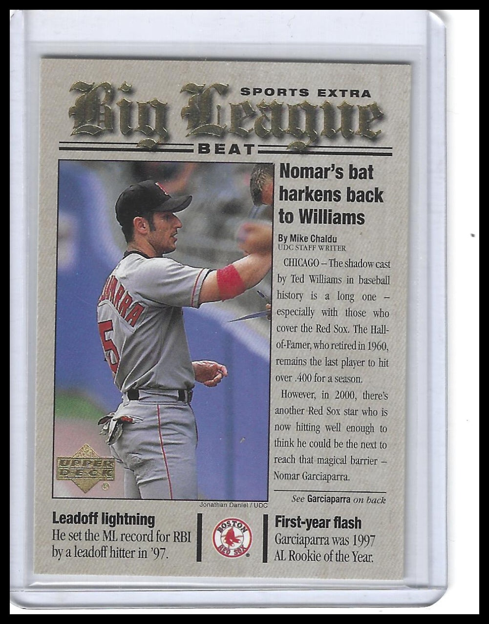 2001 Upper Deck #BB2 Nomar Garciaparra Big League Beat