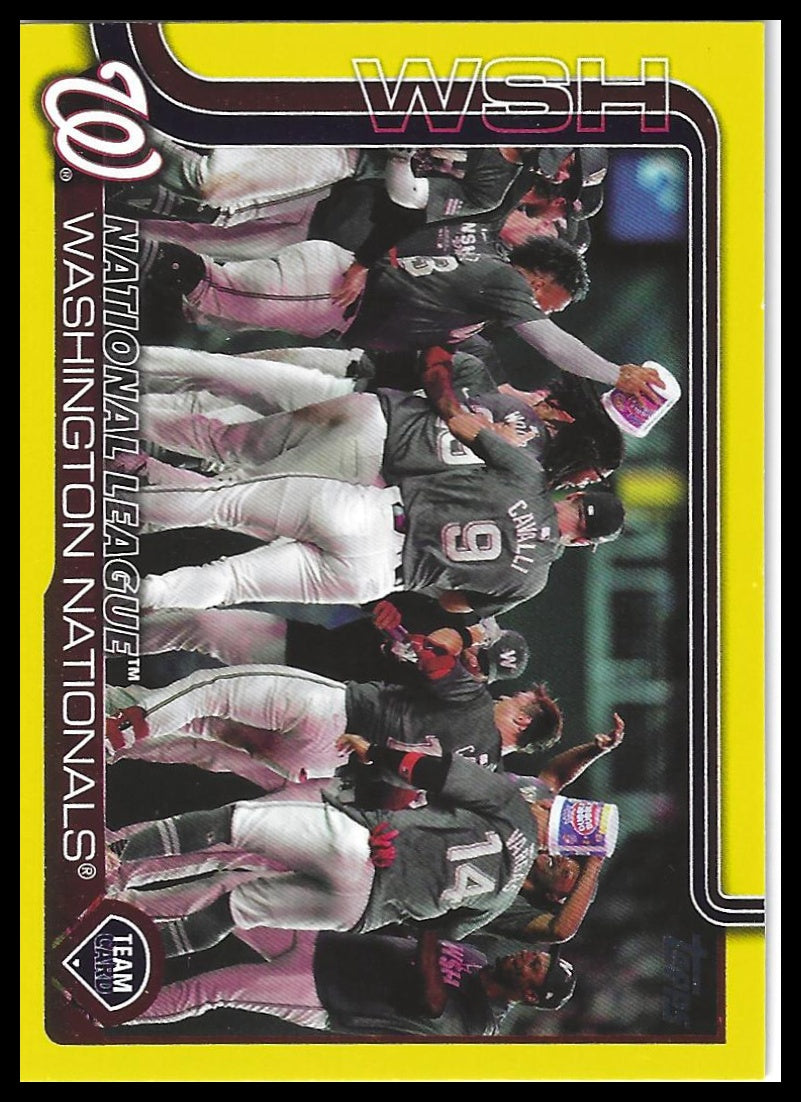 2025 Topps #507 Washington Nationals Yellow Tinsel