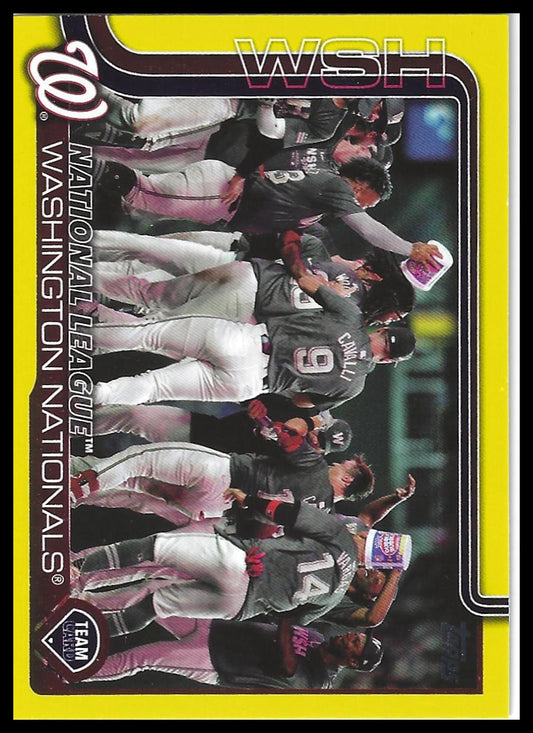 2025 Topps #507 Washington Nationals Yellow Tinsel