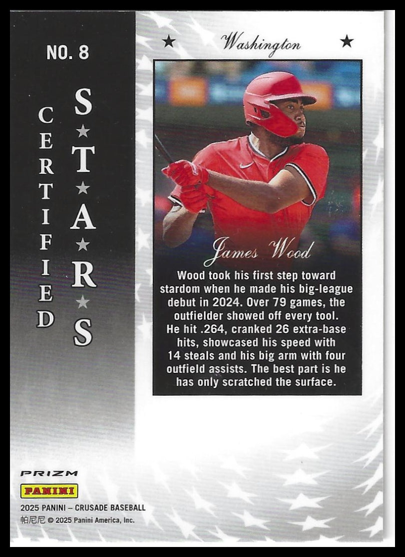 2025 Panini Crusade #8 James Wood Certified Stars