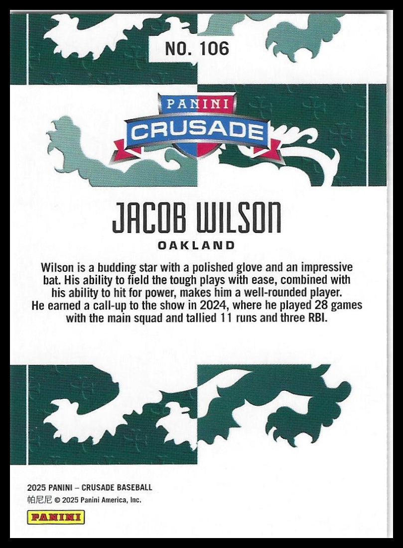 2025 Panini Crusade #106 Jacob Wilson