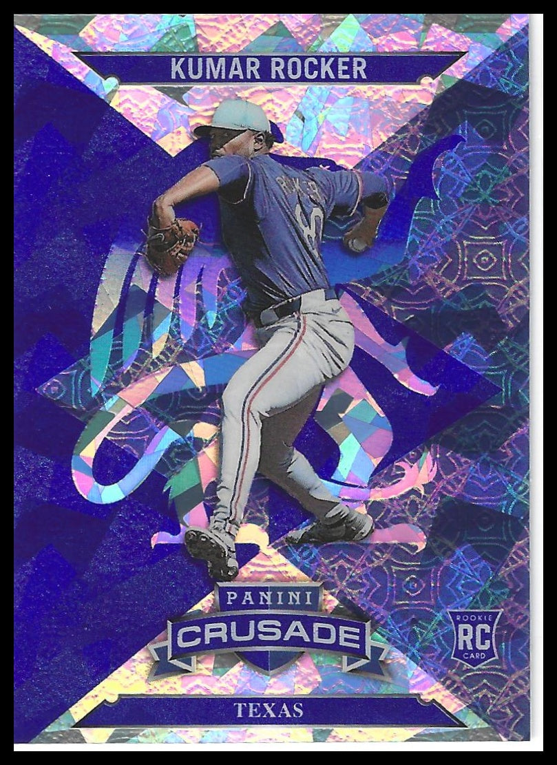 2025 Panini Crusade #31 Kumar Rocker Crusade Blue Cracked Ice