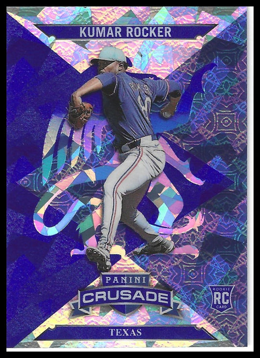 2025 Panini Crusade #31 Kumar Rocker Crusade Blue Cracked Ice