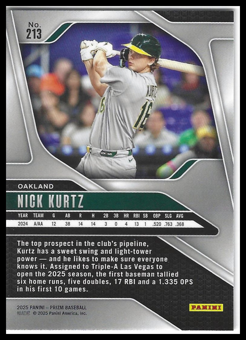 2025 Panini Prizm #213 Nick Kurtz